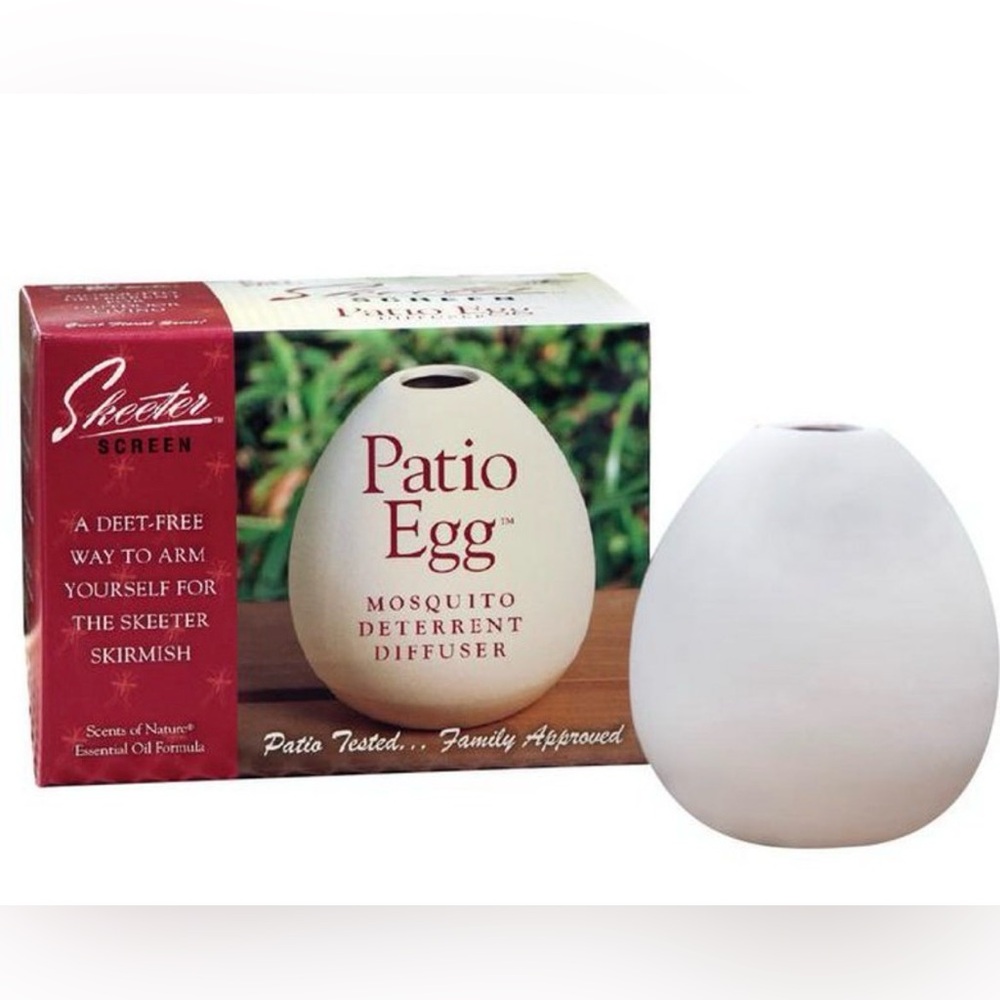 Skeeter Screen Patio Egg Mosquito Deterrent Diffuser - White New in Box